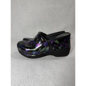 Dansko XP 2.0 Clogs Women Sz 8.5 Purple Bloom Slip On